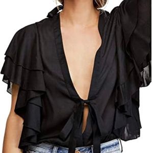NEW Free people black bodysuit. size XS